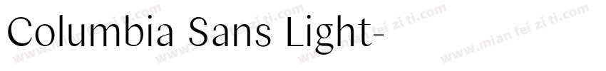 Columbia Sans Light字体转换